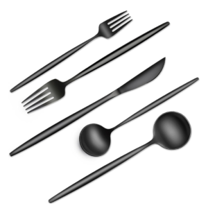 Black Flatware Set