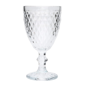Clear Embossed Water Goblets