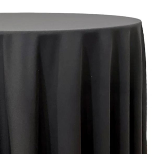 Round Black Scuba Tablecloth
